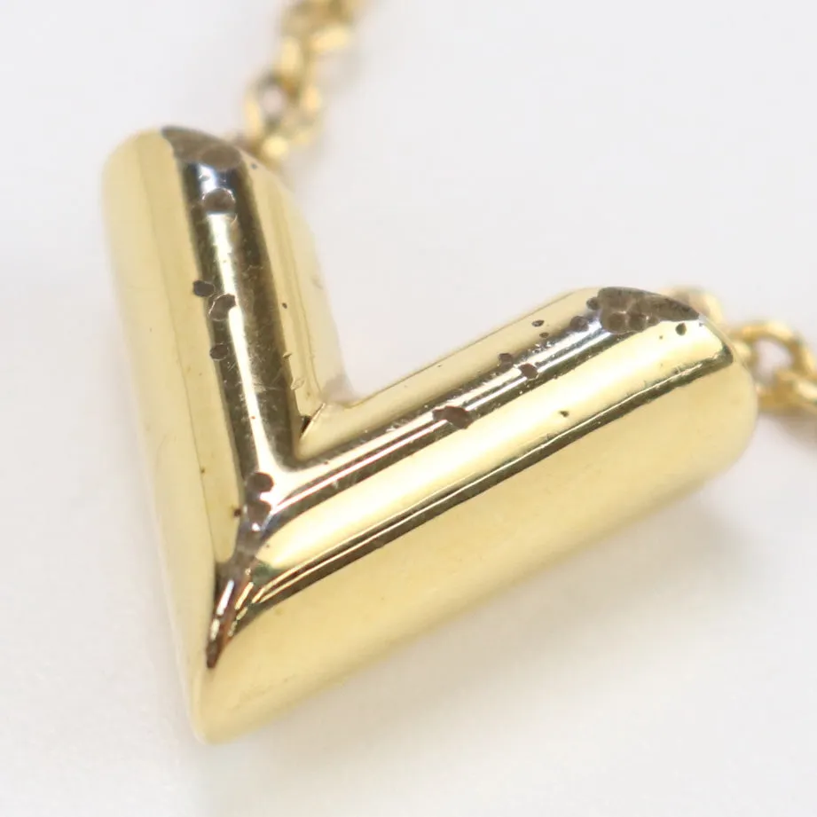 LOUIS VUITTON M61083 Necklace Necklace Essential V pendant Gold Plated gold unisex