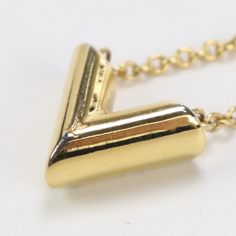 LOUIS VUITTON M61083 Necklace Necklace Essential V pendant Gold Plated gold unisex