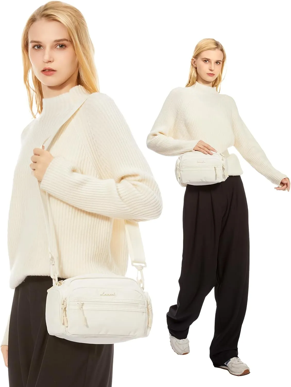 LOVEVOOK Crossbody Bag for Women, Multi-Pockets Purse, Nylon Shoulder Handbags, Water-Resistant & Lightweight