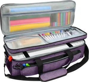 Luxiv Double-Layer Carrying Case for Cricut Explore/Air/Maker - Portable 2 Layer Bag for Cricut Cut Machines