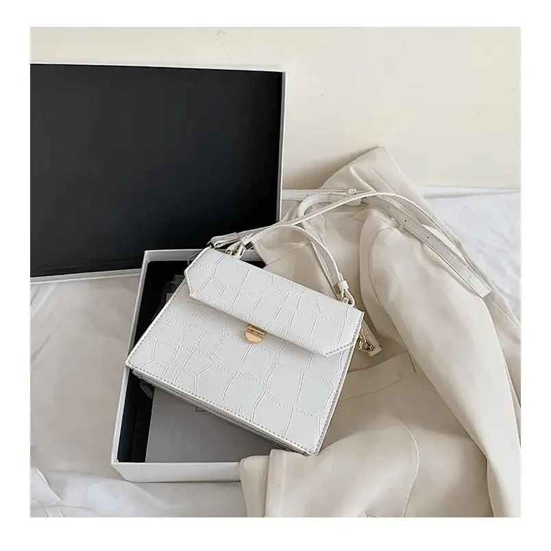 Luxury Snow White Crossbody Bags For Women And Girls Small PU Leather Handbag - Ladies Designer Evening Bags