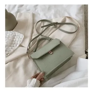 Luxury Snow White Crossbody Bags For Women And Girls Small PU Leather Handbag - Ladies Designer Evening Bags