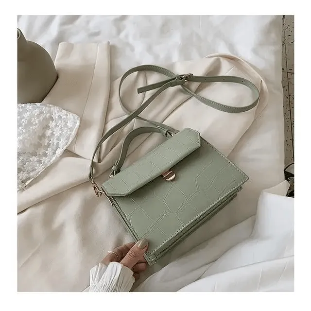 Luxury Snow White Crossbody Bags For Women And Girls Small PU Leather Handbag - Ladies Designer Evening Bags