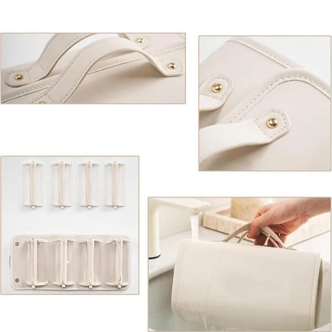 Luzille | Foldable Cosmetic Bag with Multiple Compartments for Hanging