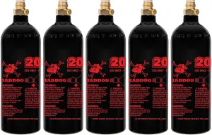 Maddog 20 Oz Refillable Aluminum CO2 Paintball Tank - Ships Empty