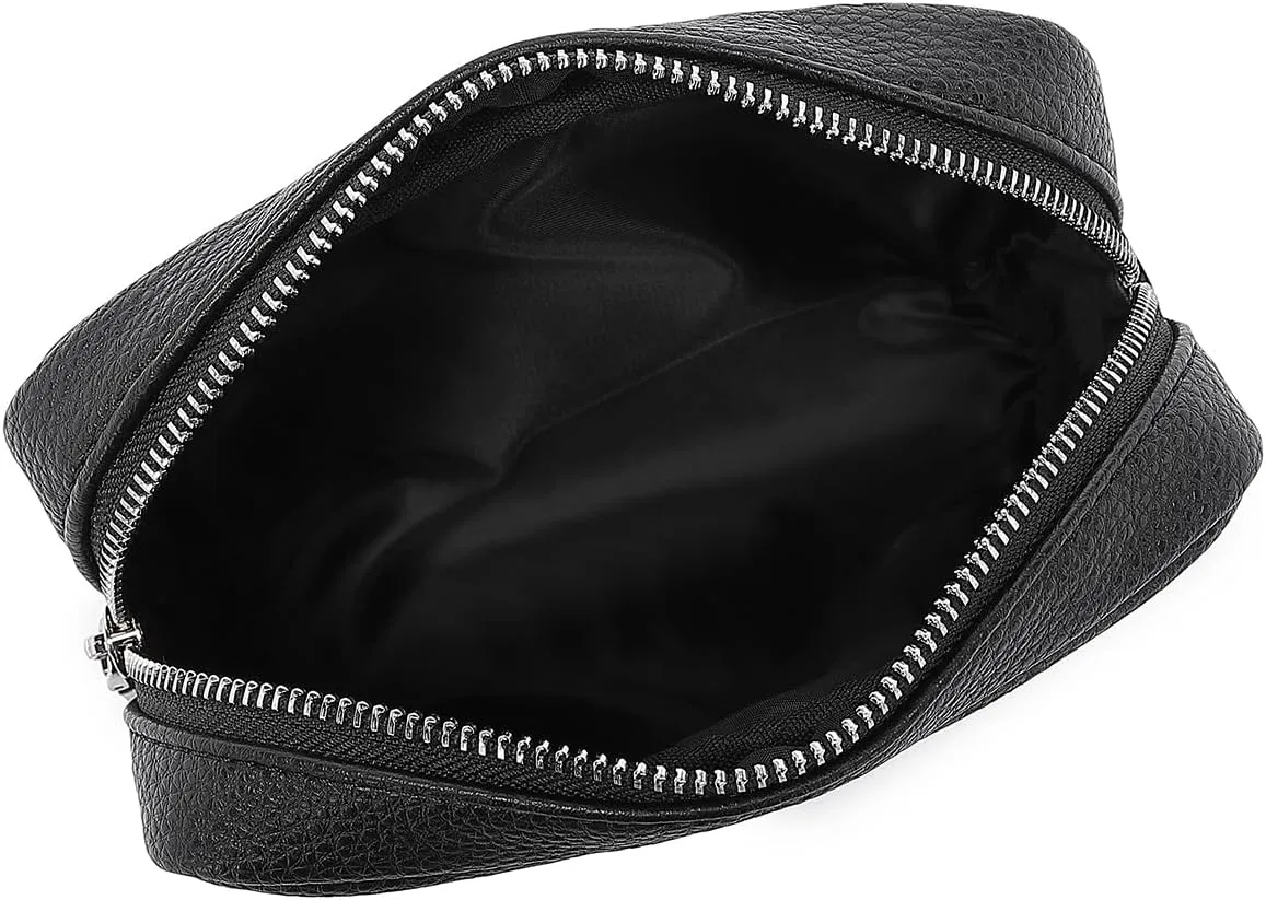 Makeup Bag Large Capacity Women's Classic Black Wash Bag Adjustable Partition Wash Bag Brush and Cosmetic Carrying Bag