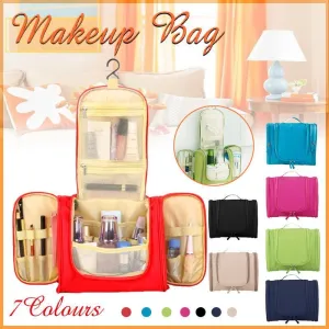 Makeup Bag Travel Cosmetic Toiletry Case Hanging Storage Large Bag Organizer Au
