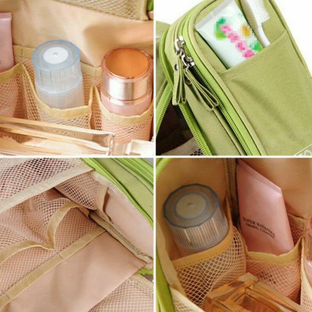 Makeup Bag Travel Cosmetic Toiletry Case Hanging Storage Large Bag Organizer Au