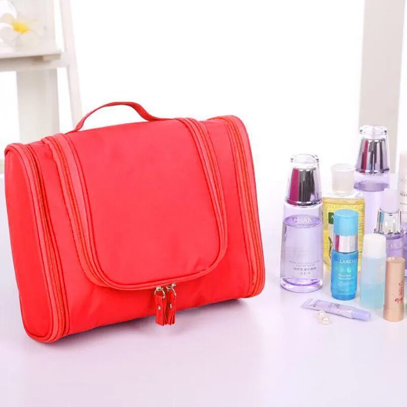 Makeup Bag Travel Cosmetic Toiletry Case Hanging Storage Large Bag Organizer Au