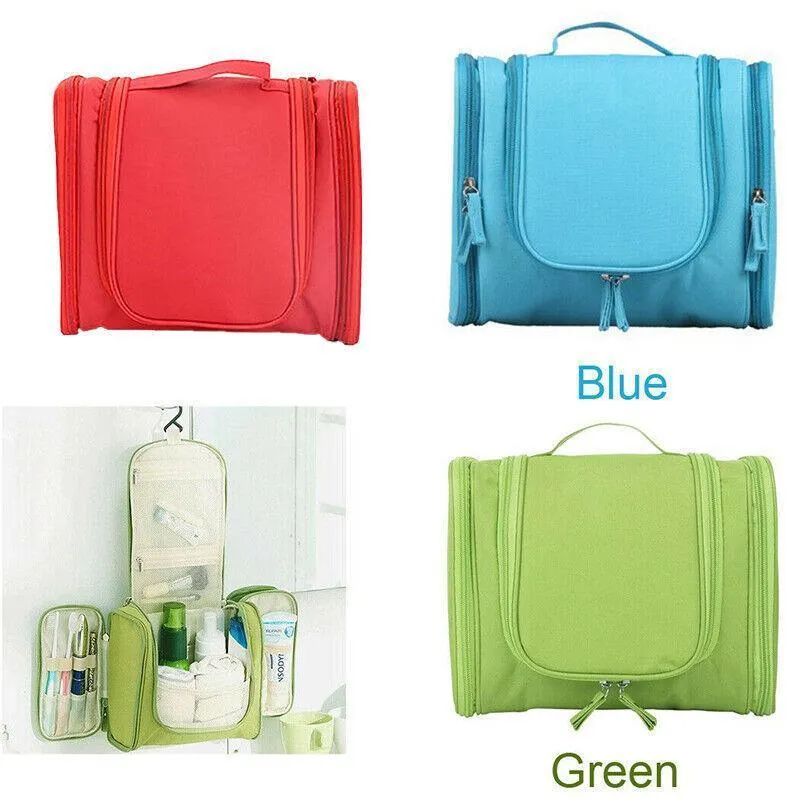 Makeup Bag Travel Cosmetic Toiletry Case Hanging Storage Large Bag Organizer Au