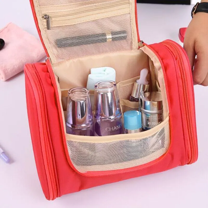 Makeup Bag Travel Cosmetic Toiletry Case Hanging Storage Large Bag Organizer Au