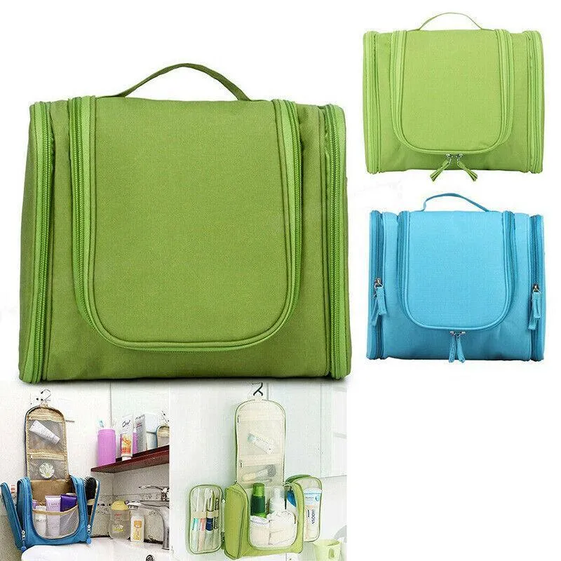 Makeup Bag Travel Cosmetic Toiletry Case Hanging Storage Large Bag Organizer Au