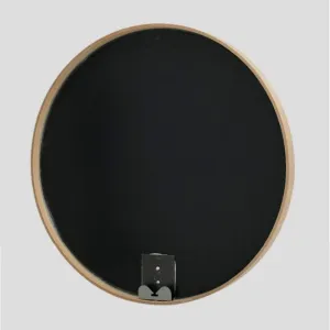 Makeup Mirror Makeup Mirror Retro Round Wall Mirror Hanging Large Vanity Mirrors | Circle Wall Mounted Shaving Mirror for Bathroom | HD Dressing Cosmetic Mirror, White,Black,Wood Color
