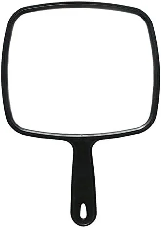 Makeup Mirror Portable Professional Salon Barbers Hairdressers Handheld Mirror With Anti-Slip Handle for Makeup Bathroom Car Rear View Tool