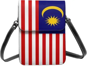 Malaysia Malaysian Flag Small Crossbody Purse Cell Phone Bag for Women