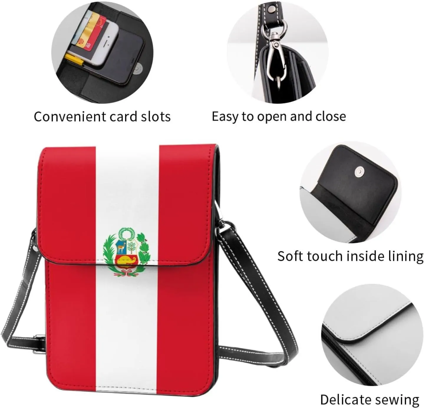 Malaysia Malaysian Flag Small Crossbody Purse Cell Phone Bag for Women