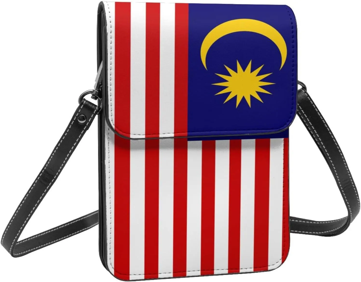 Malaysia Malaysian Flag Small Crossbody Purse Cell Phone Bag for Women