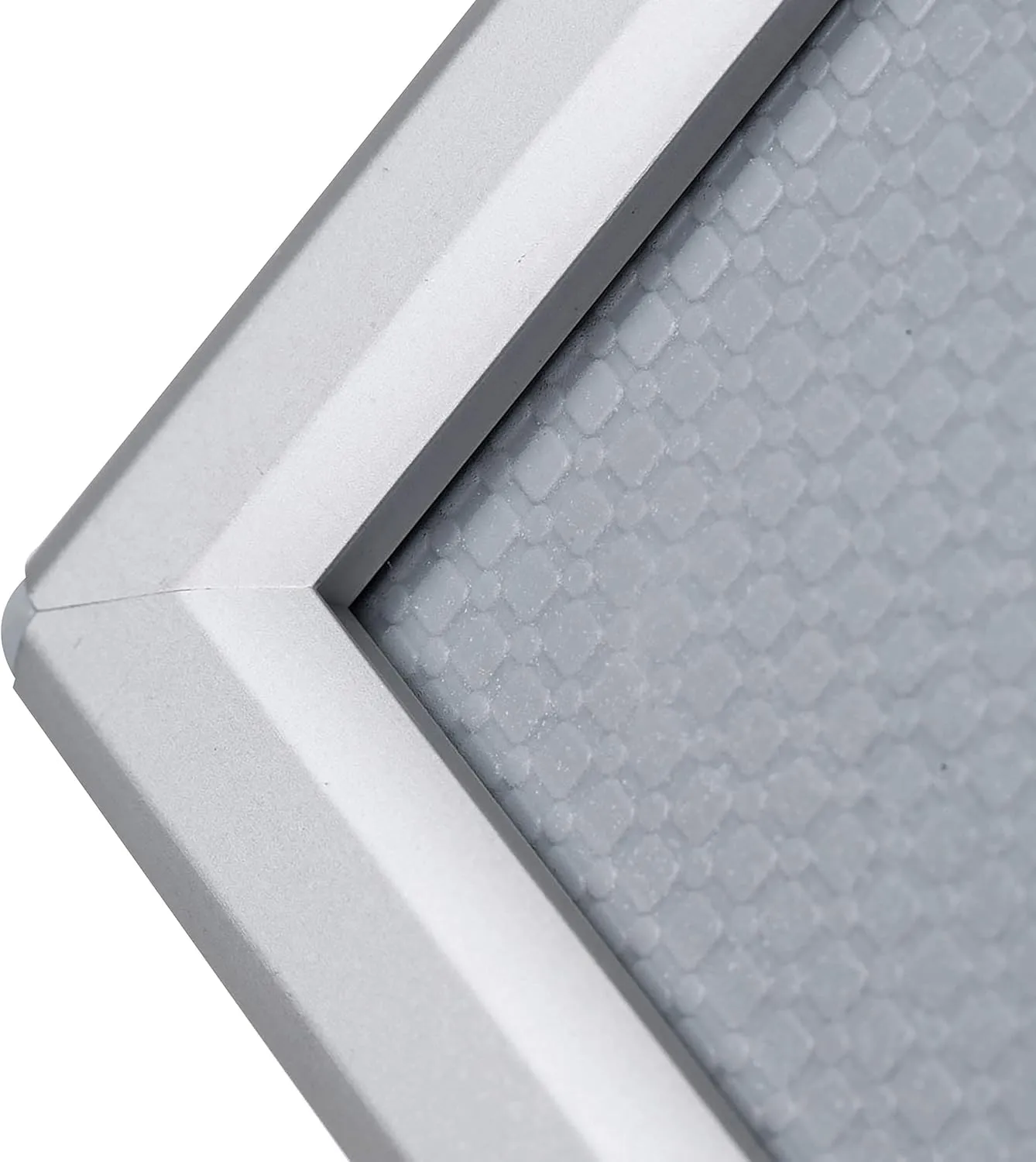 M&T Displays Opti Snap Poster Frame 8x10 Inch Silver 0.55" Aluminum Profile Front Loading Wall Mounting Photo Picture Document Certificate Sign Holder Mitered Corner Anti Glare Cover (10 pack)