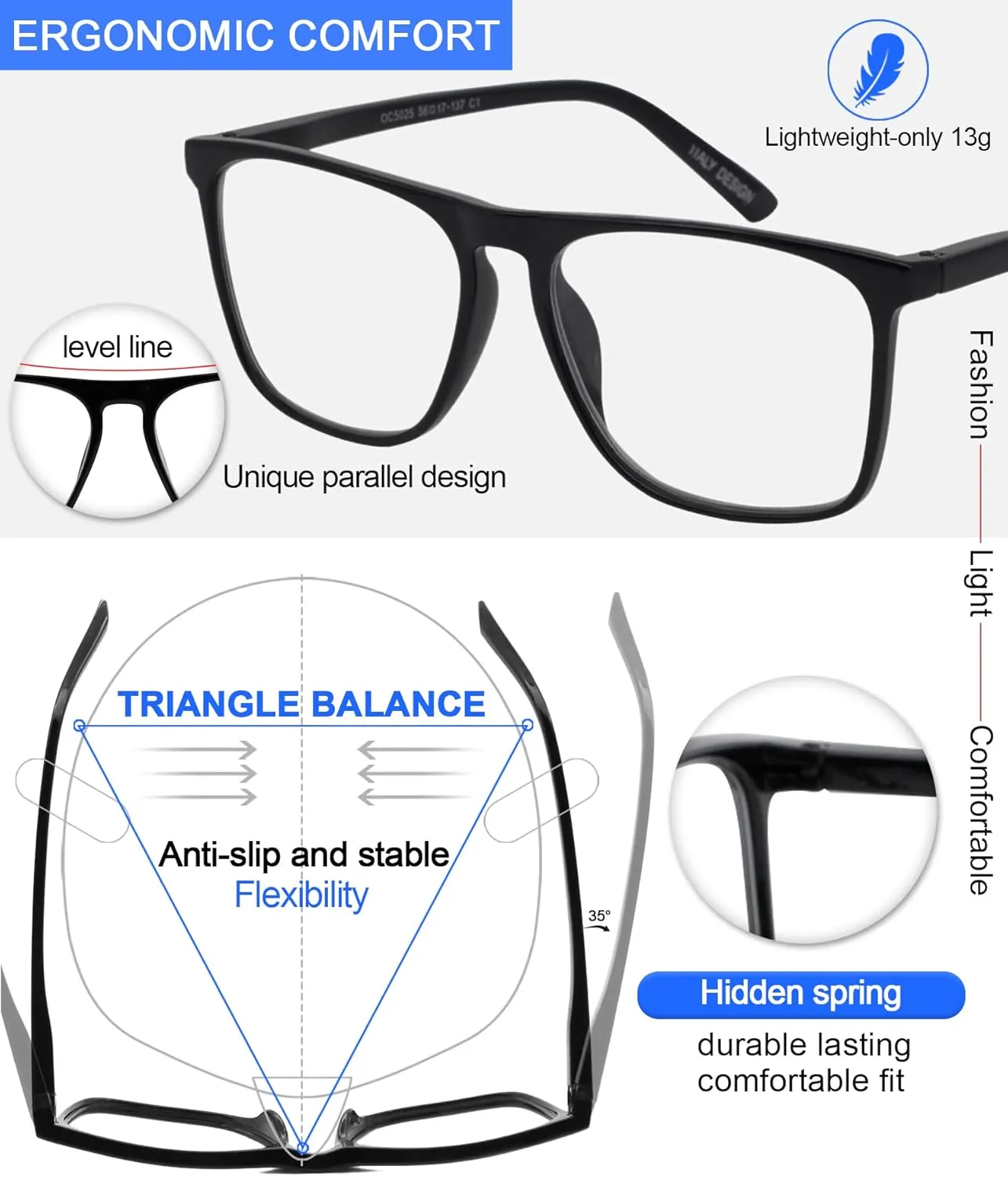 MARE AZZURO Men's Oversized Reading Glasses 1.0 Big Square Readers for Large Head 1.00 1.25 1.50 1.75 2.00 2.25 2.50 2.75 3.00 3.50 4.00 5.00 6.00 (Tortoise, 100)