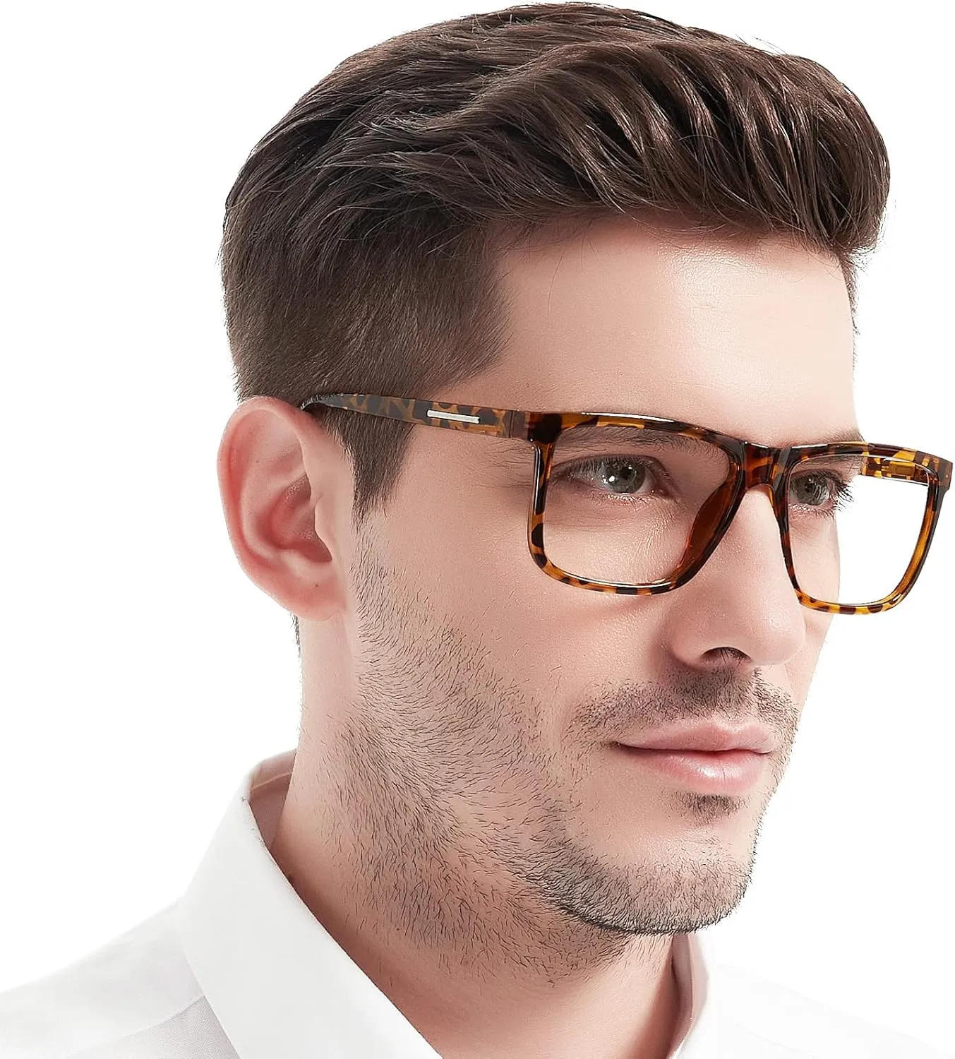 MARE AZZURO Oversized Square Reading Glasses 1.0 Men Large Readers Big Face 1.00 1.25 1.50 1.75 2.00 2.25 2.50 2.75 3.00 3.50 4.00 5.00 6.00 (Tortoise, 100)