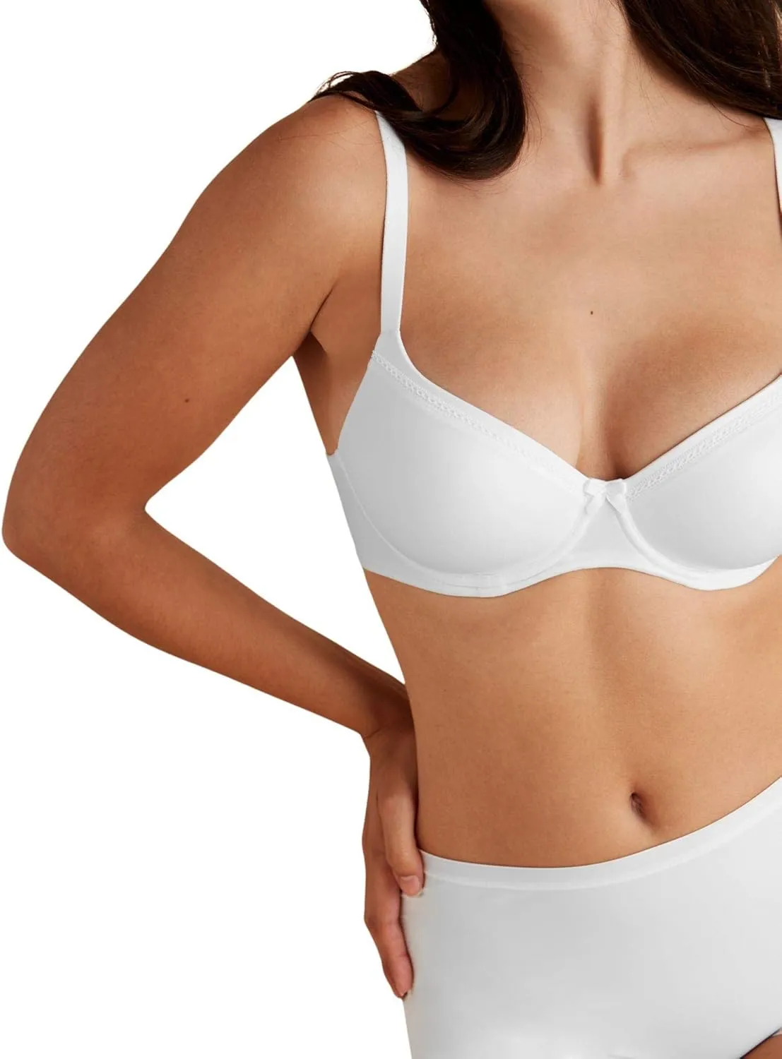 Marks & Spencer Women's Sumptuously Soft Under Wired Lace Trim Padded Full Cup T-Shirt Bra