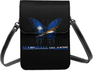 Marshall Islands Rosal Islanders Butterflies Flag Small Crossbody Bag Is A Shoulder Bag Designed For Women And Girls Cell Phone Crossbody Wallet Purses With Card Slots Adjustable Strap