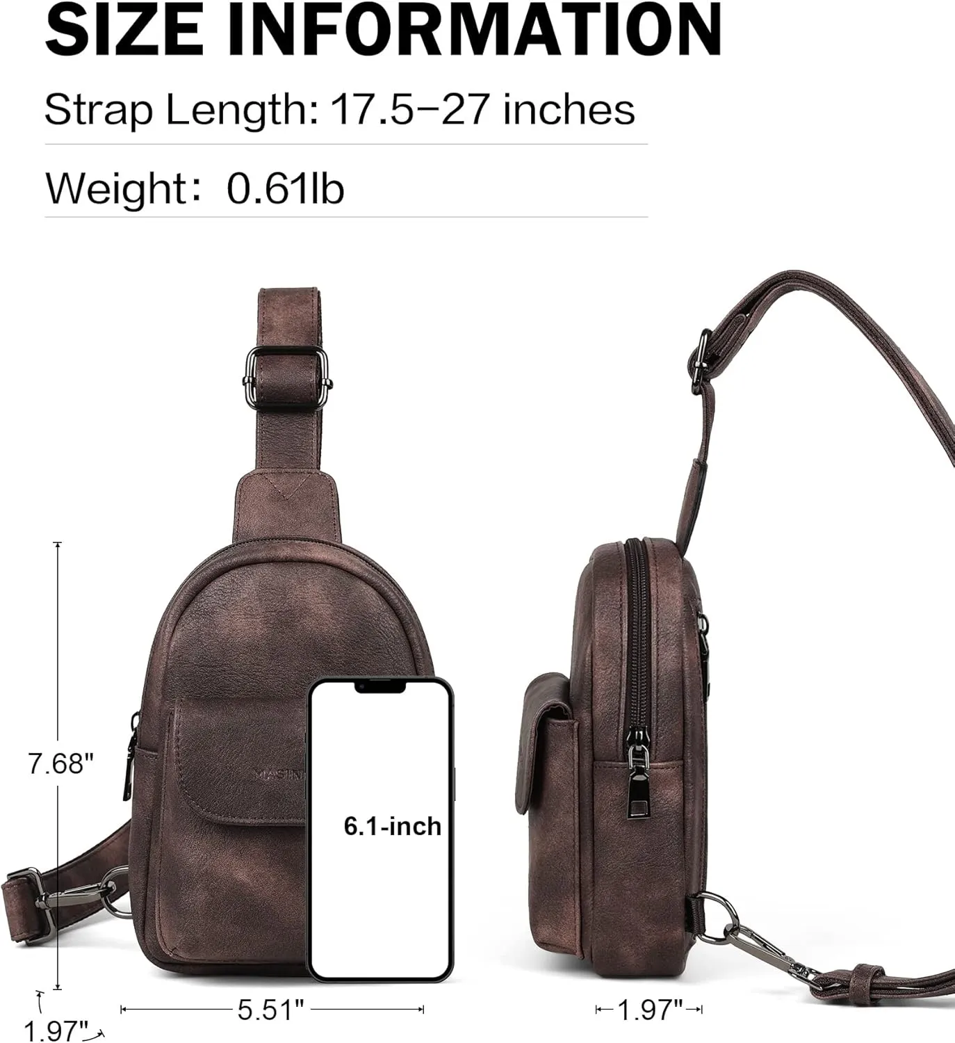 MASINTOR Small Sling Bag for Women Fashion Fanny Pack Crossbody Bags for Women Sling Backpack for Travel