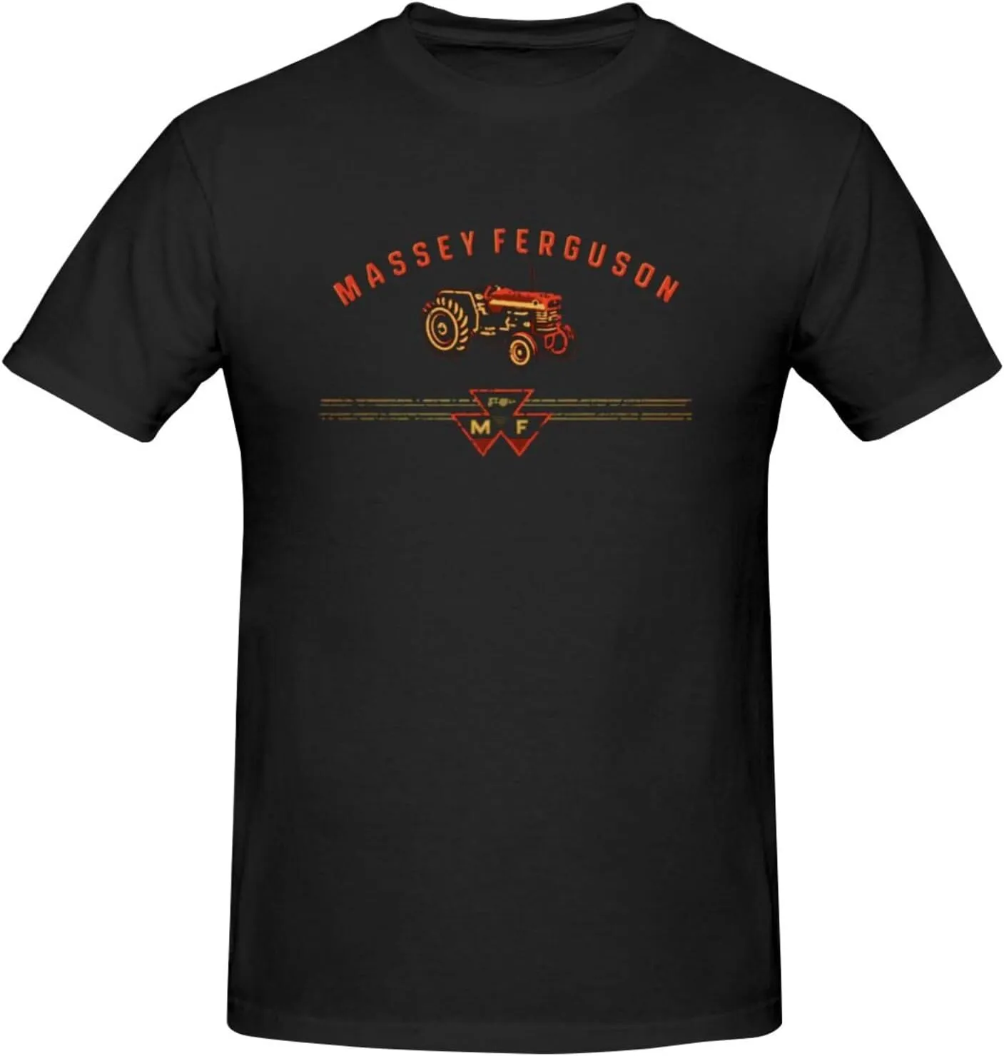 Massey Ferguson T-Shirt Men's Short Sleeved Pattern Loose Casual Cotton Round Neck Top