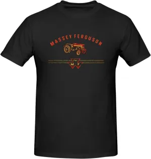Massey Ferguson T-Shirt Men's Short Sleeved Pattern Loose Casual Cotton Round Neck Top