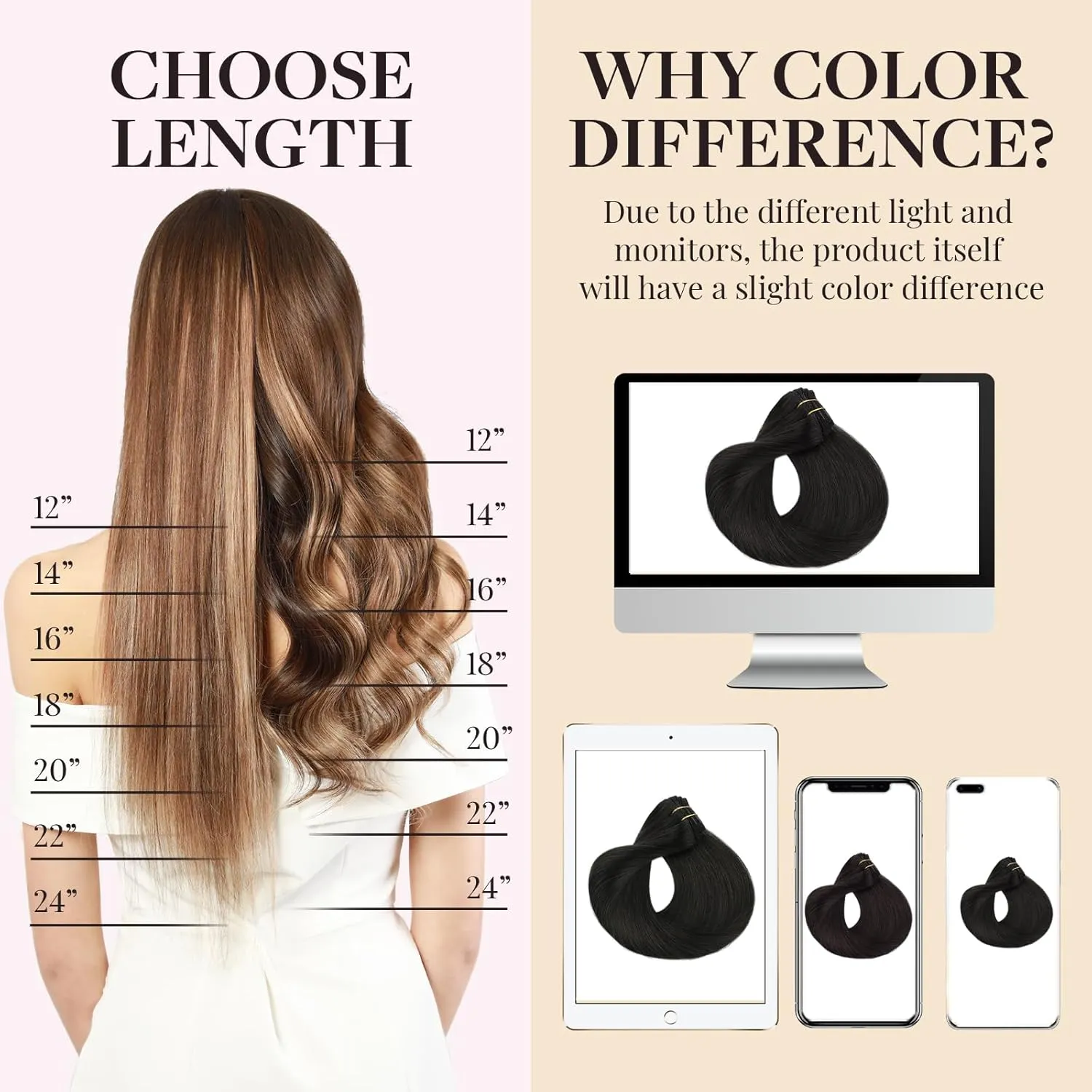 MAXITA Real Human Hair Clip ins, 12 Inch Natural Black 80g 7pcs, Remy Straight Hair Extensions