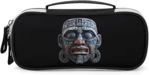 Maya Face Mask Pencil Bag Travel Cosmetic Makeup Pouch Portable Stationery Organizer for Women