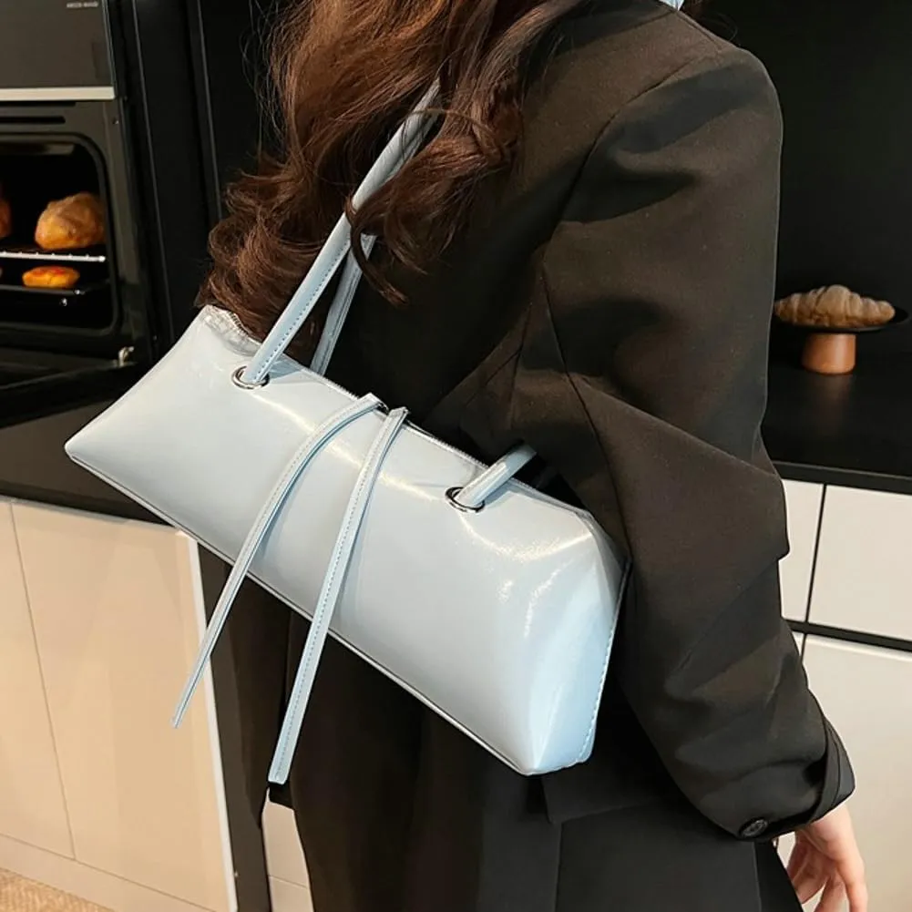 Medium Clutch Shoulder Bag for Women Vintage Bags Trendy Women's Tote Handbag Purse with zipper Closure