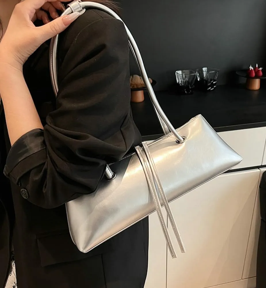 Medium Clutch Shoulder Bag for Women Vintage Bags Trendy Women's Tote Handbag Purse with zipper Closure