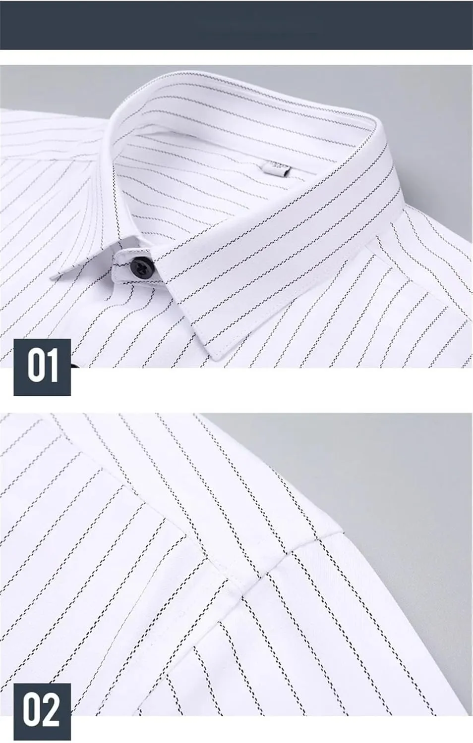 Men Designer Slim Stripes with Casual Long Sleeve Shirts