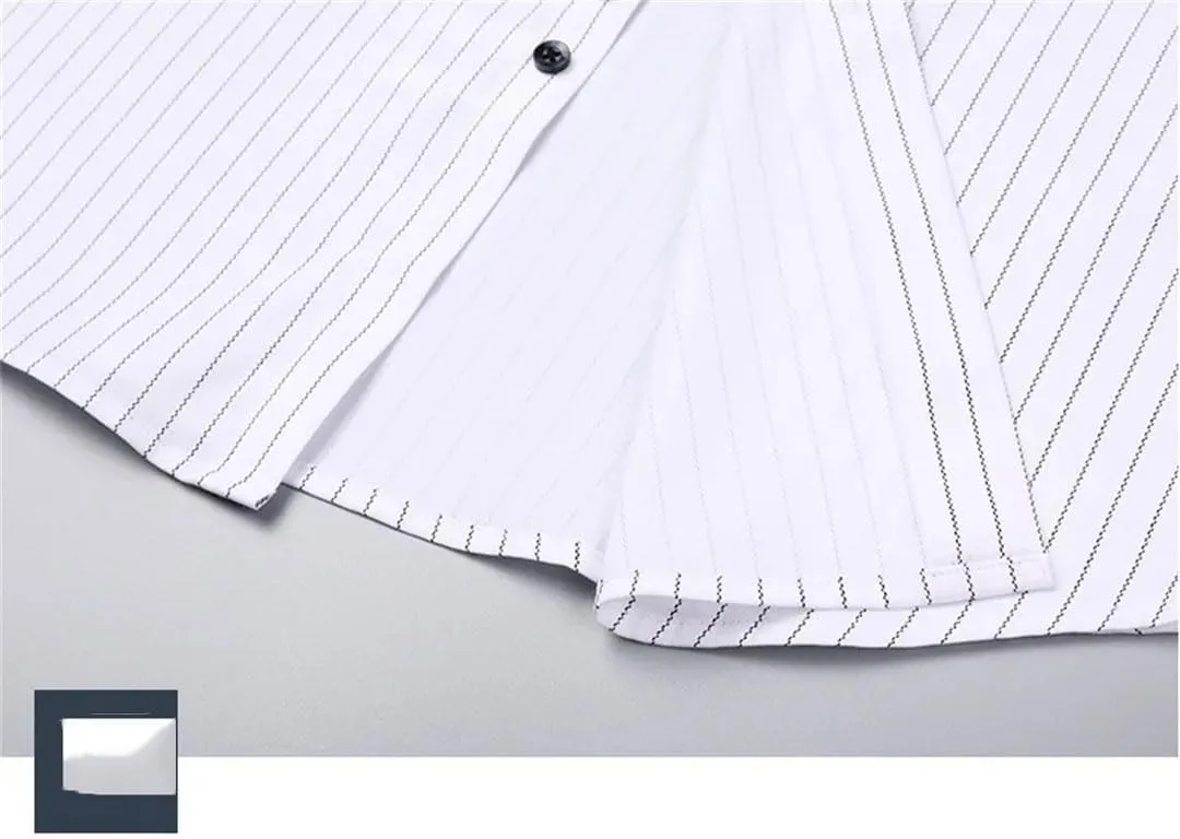 Men Designer Slim Stripes with Casual Long Sleeve Shirts