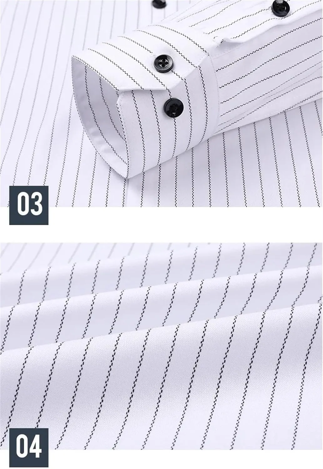 Men Designer Slim Stripes with Casual Long Sleeve Shirts