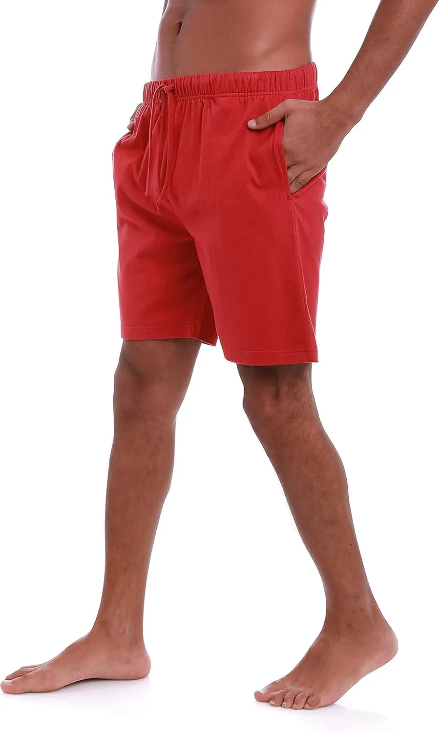 Men’s (2-Pack) Cotton Rich Knit Short | Sleepwear Shorts with Pockets | Ultra Soft, Breathable (Made in Egypt)