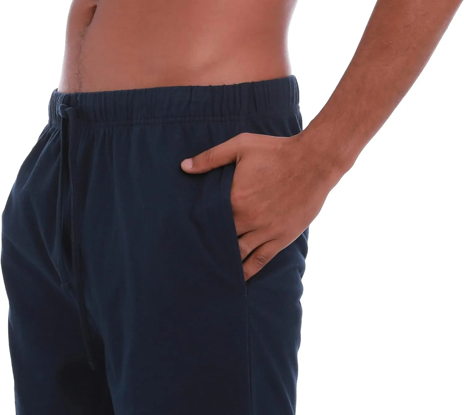 Men’s (2-Pack) Cotton Rich Knit Short | Sleepwear Shorts with Pockets | Ultra Soft, Breathable (Made in Egypt)