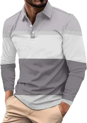 Mens Big and Tall Polo Shirts Lapel T Shirt Tops Men's Business Tops Mens Golf Shirts Dryfit Shirts for Men De