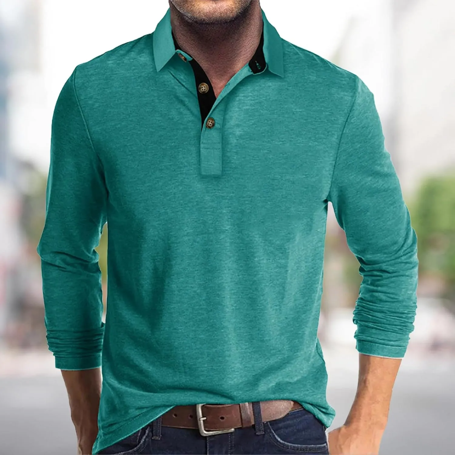 Mens Big and Tall Polo Shirts Lapel T Shirt Tops Men's Business Tops Polo White Tees White Tee Mens Plain Tshirts