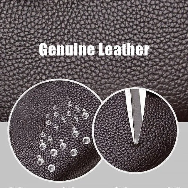 Men's Black Leather Waist Bag with Multiple Zippered Pockets - Stylish and Functional Fanny Pack for Travel and Everyday Use