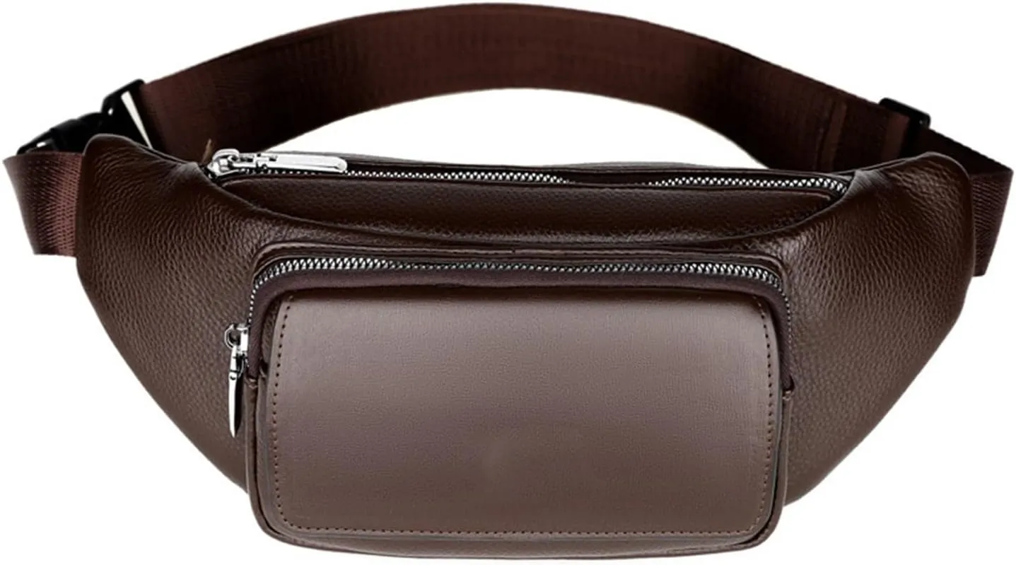 Men's Fanny Pack Multi-Functional Large Capacity Crossbody Bag Waist Bag Construction Site Mobile Phone Bag Sports Small Hanging Bag(White-Patch Five-Pointed star4)