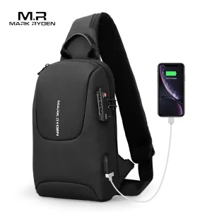 Men's Marco Rechargeable Oxford Cloth Business Commute Shoulder Bags