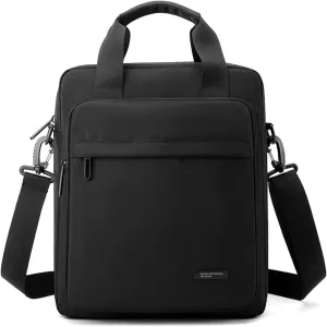 Men's Messenger Bag A4 Nylon Large Shoulder Bag Business Waterproof Casual Black Crossbody Bag for Work Travel Outdoor