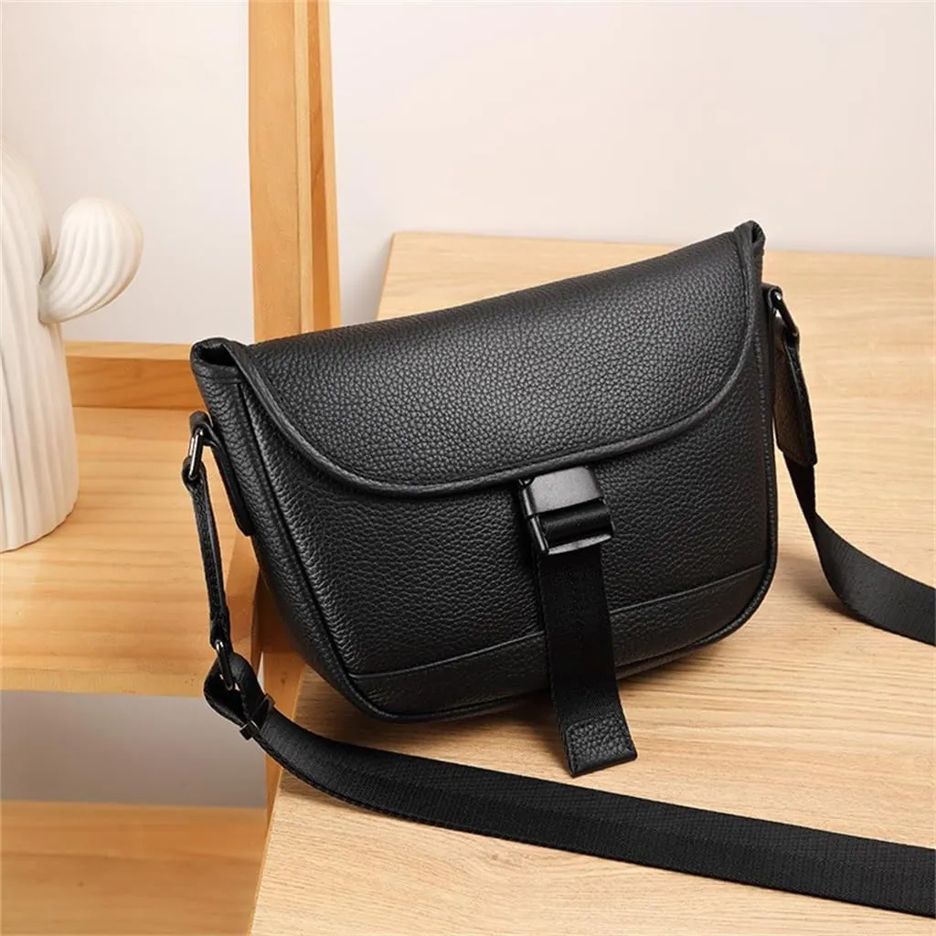 Men's Shoulder Bag Sports Bag Leather Crossbody Soft Leather Cowhide Backpack Casual Vertical Models