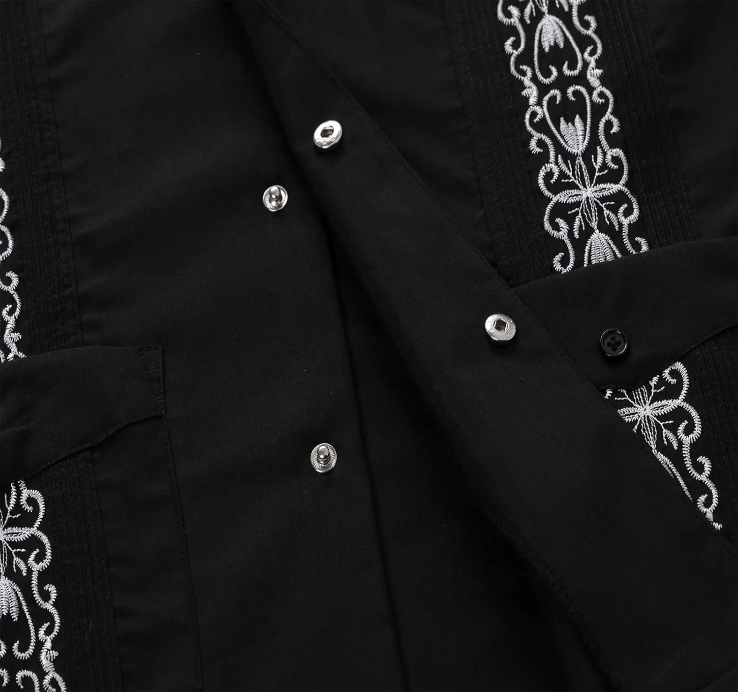 Mens Snap Shirts Casual Guayabera Shirts Short Sleeve