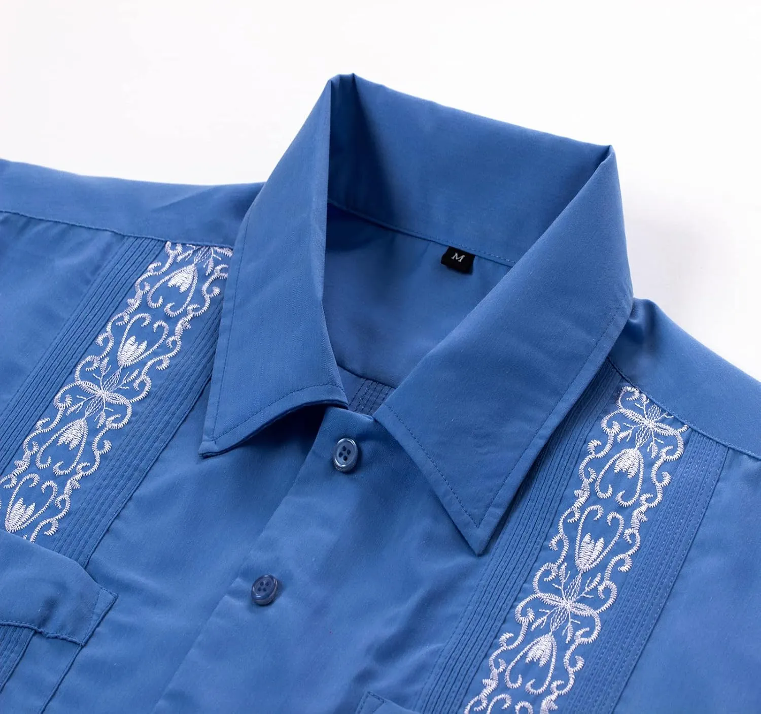 Mens Snap Shirts Casual Guayabera Shirts Short Sleeve