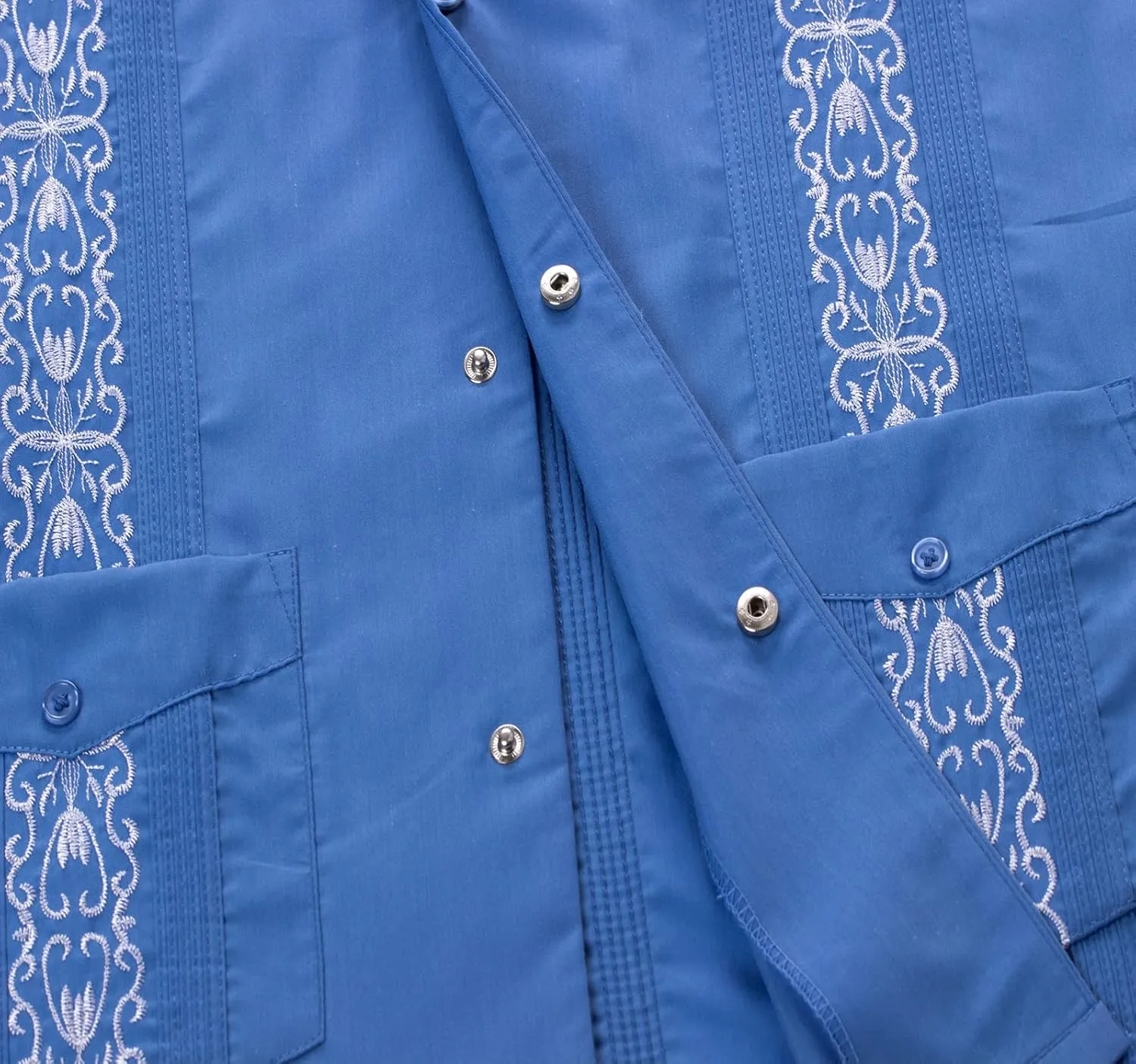 Mens Snap Shirts Casual Guayabera Shirts Short Sleeve