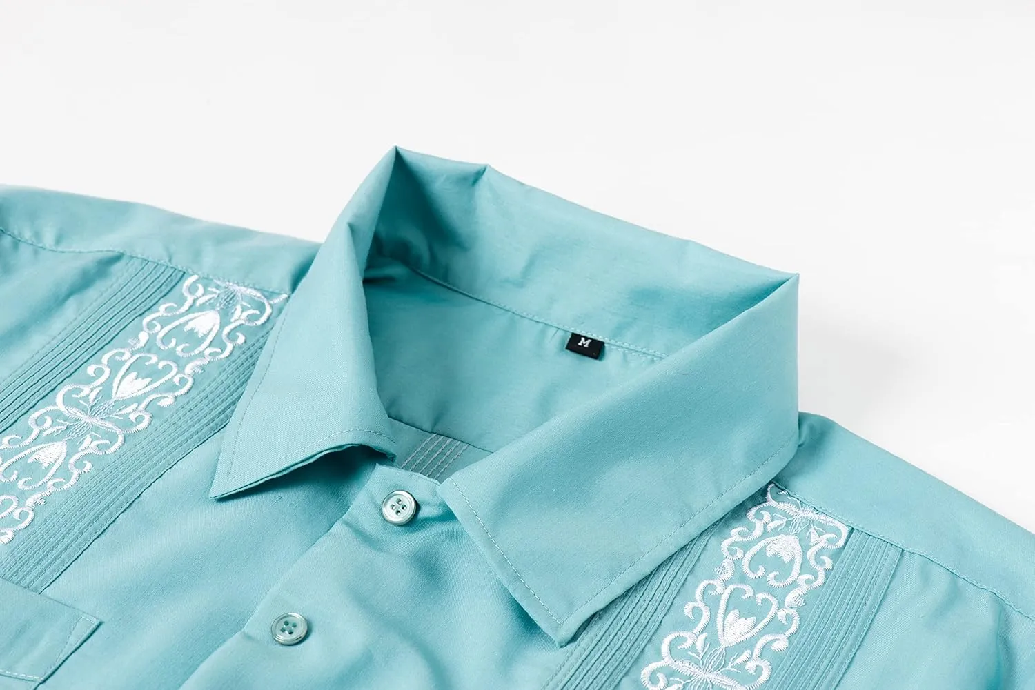Mens Snap Shirts Casual Guayabera Shirts Short Sleeve