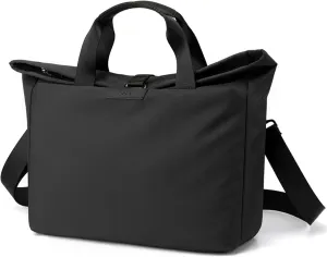 Men's Tote Bag 14-inch Laptop Shoulder Bag Nylon Waterproof Business Casual Black Messenger Bag for Work Travel